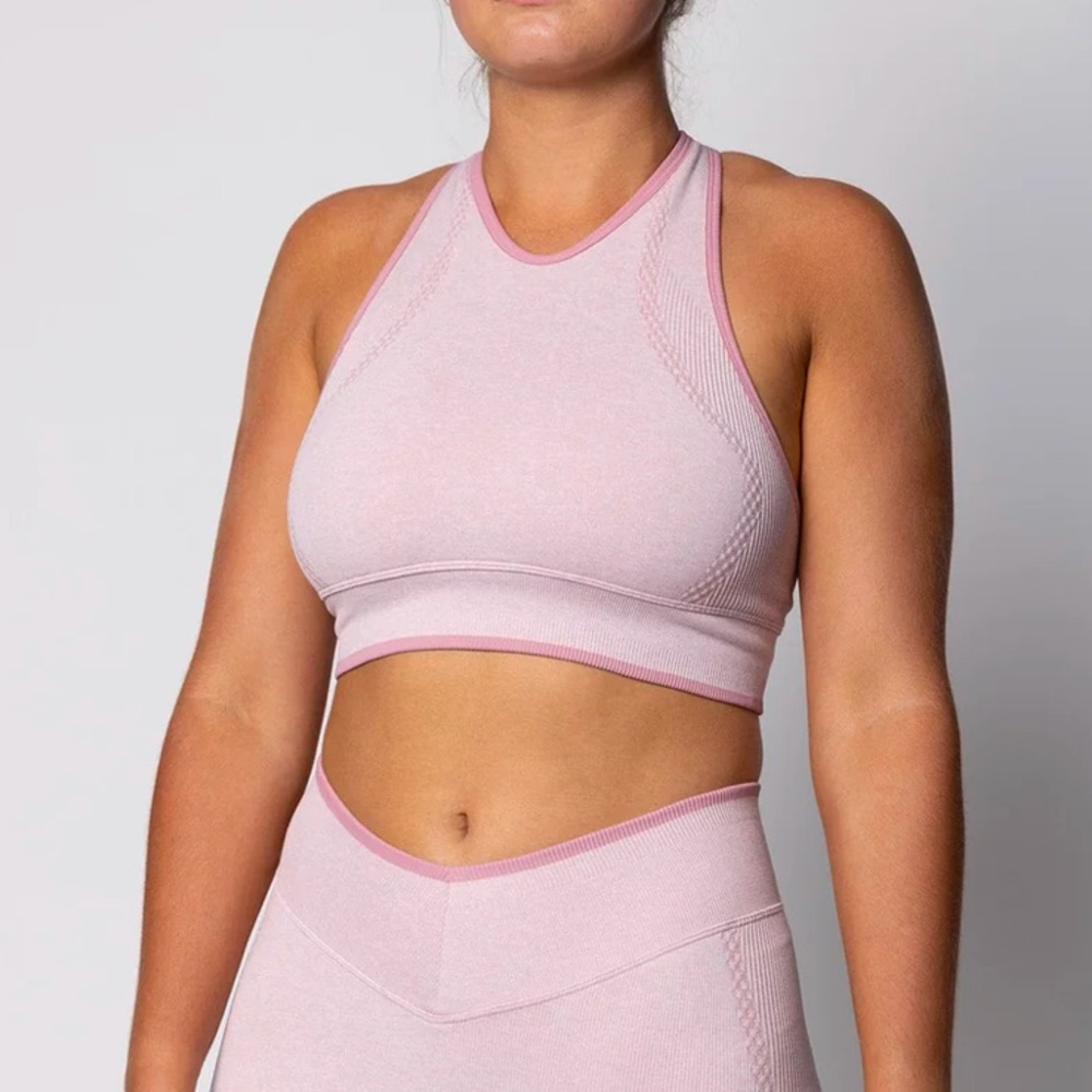Joja pink sports bra